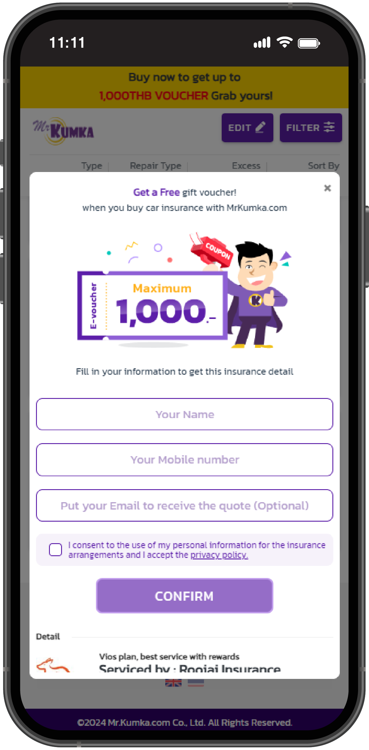 Get a quote for car insurance in minutes on MrKumka  