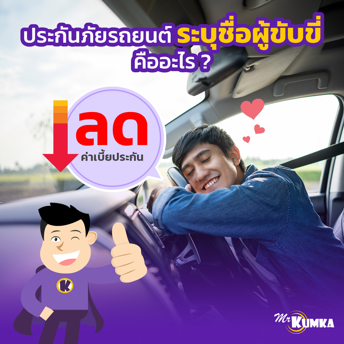 ประกันภัยรถยนต์ ระบุชื่อผู้ขับขี่ คืออะไร ? | มิสเตอร์ คุ้มค่า