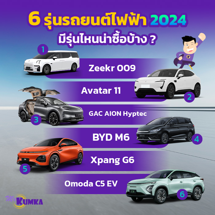 6 รุ่นรถยนต์ไฟฟ้า 2024 มีรุ่นไหนน่าซื้อบ้าง ? | มิสเตอร์ คุ้มค่า 